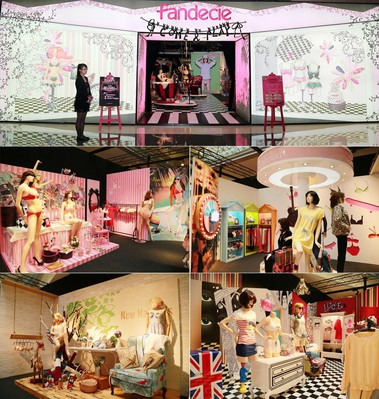 芬狄詩POP UP STORE藝術(shù)概念店，夢幻甜美的Dreaming Girl，活力率性的模特在演繹Sisterhood、森女精靈的New Naturals田園夢境、Lucie's World悅動的魔幻世界展區(qū)